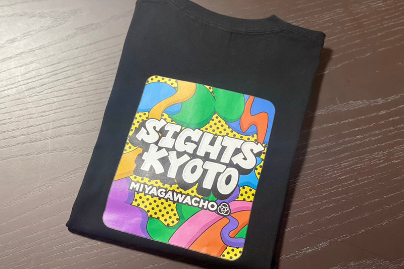 SIGHTS KYOTO Black T-Shirt back-print